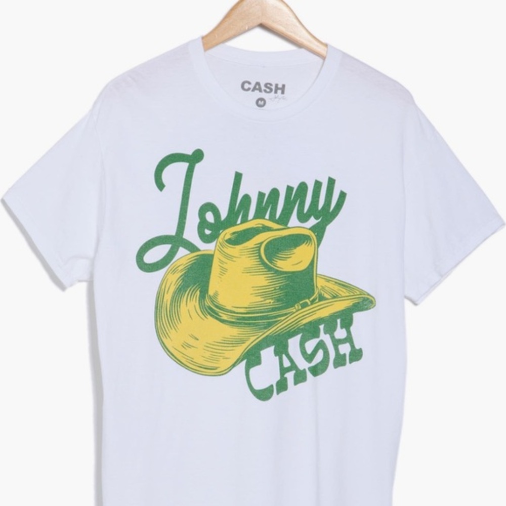 Merch Traffic ICON Johnny Cash Cowboy Hat Boots Graphic Cotton T-Shirt::NWT::